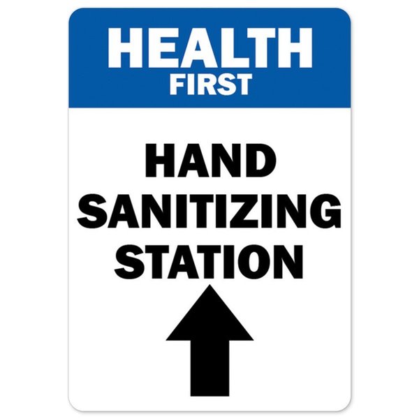 Signmission PSA, Health First Hand Sanitizing Station, 24in X 36in Peel And Stick Wall Graphic, NS-RD-2436-25466 OS-NS-RD-2436-25466